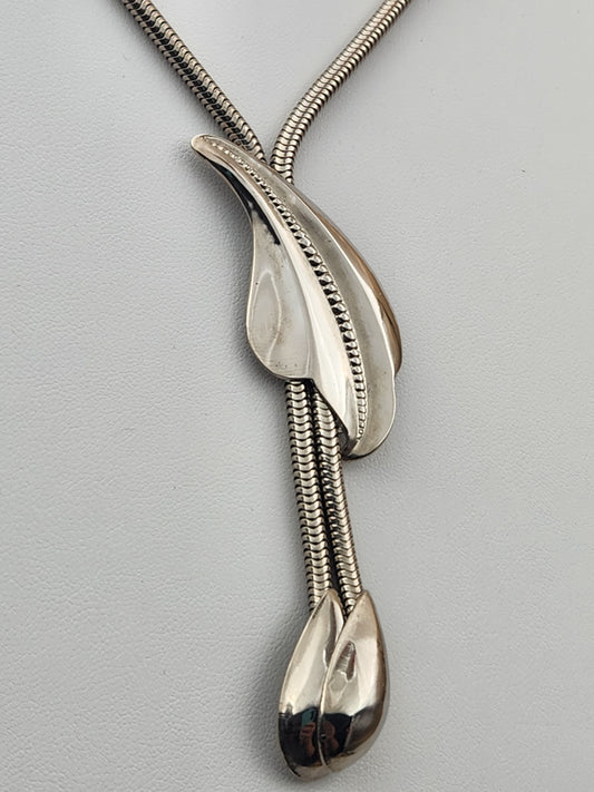 Silver Tone Bolo Style 13"-16" Adjustable Choker/Necklace