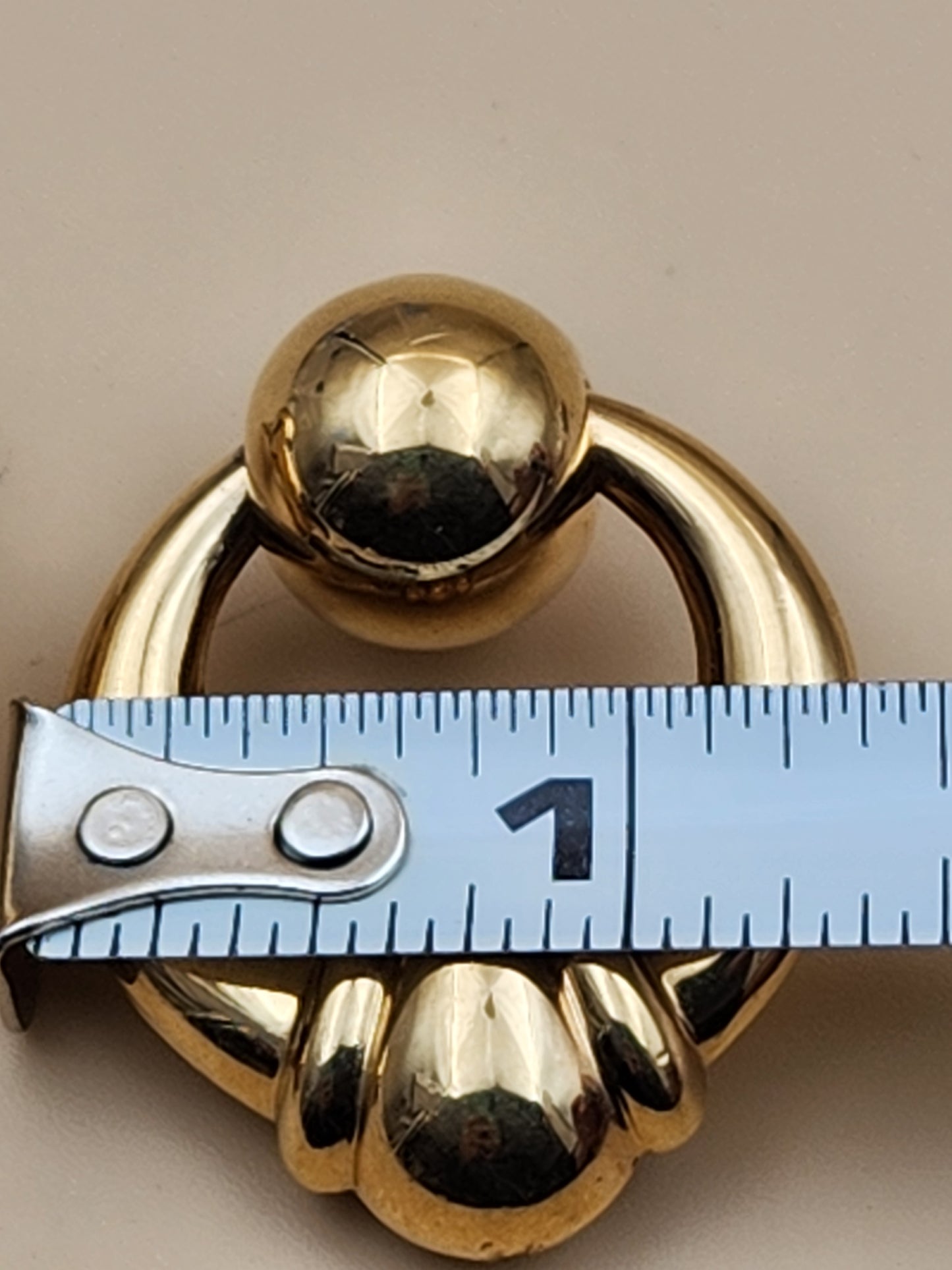 NAPIER 1980's Vintage Gold Tone Door Knockers Earrings