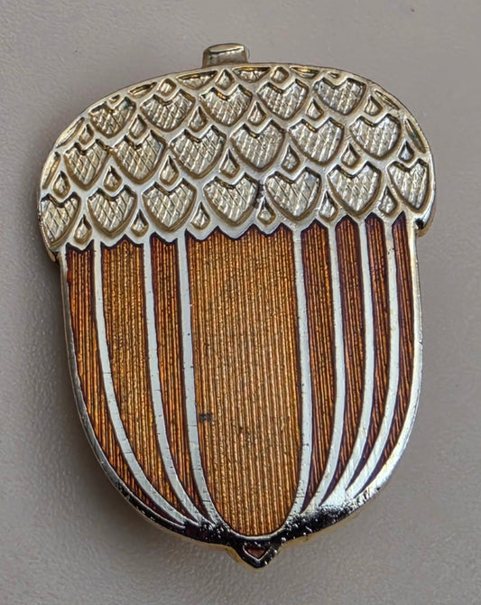 HALLMARK CARDS INC. Acorn Cloisonne Vintage 1" Brooch