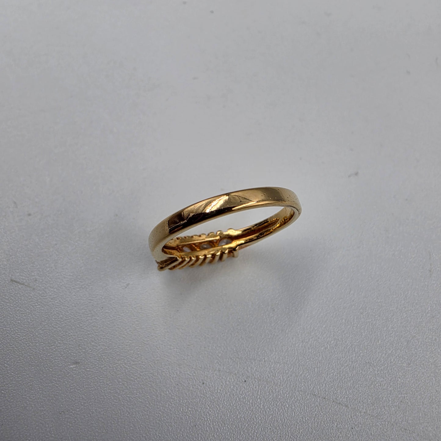 Gold Plated/Cubic Zirconia Korean Made Ring Size 7