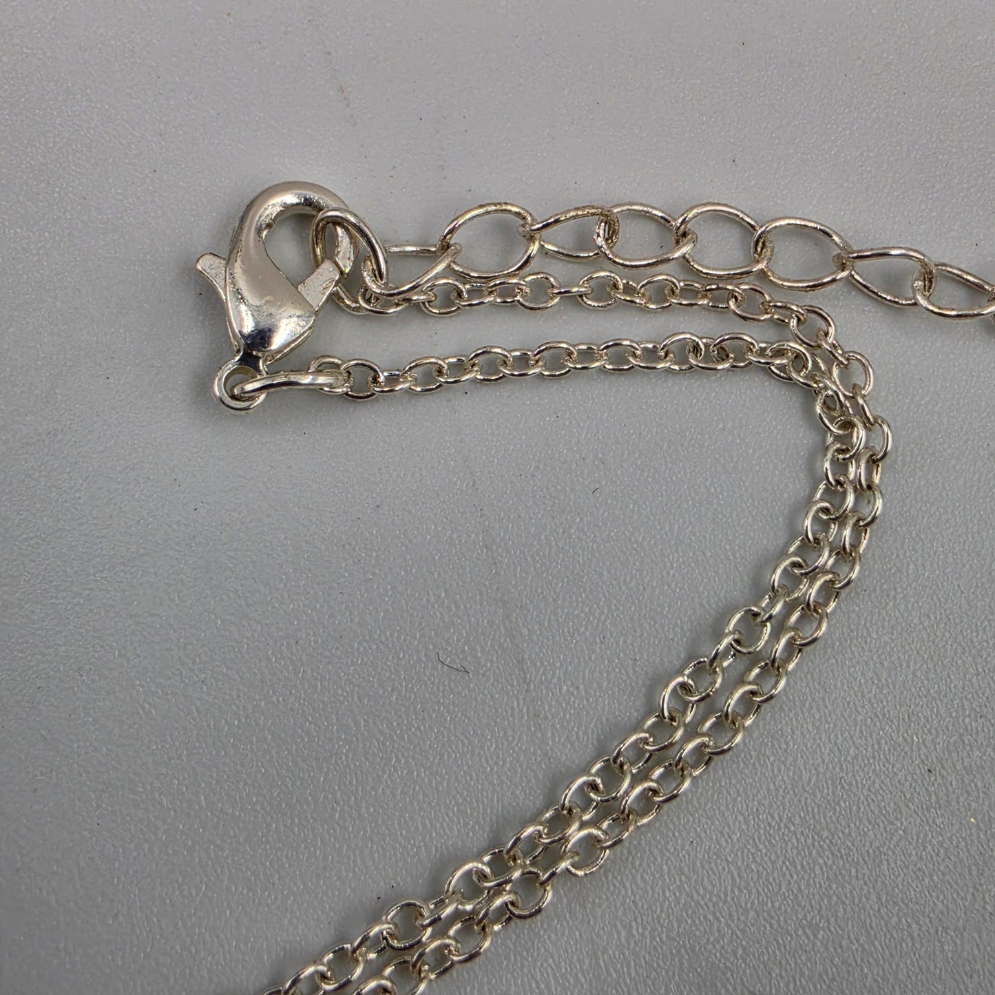 16"-19" Adjustable Pink Enamel Heart BFF Charm/Soccer Ball/Silver Tone Chain Necklace