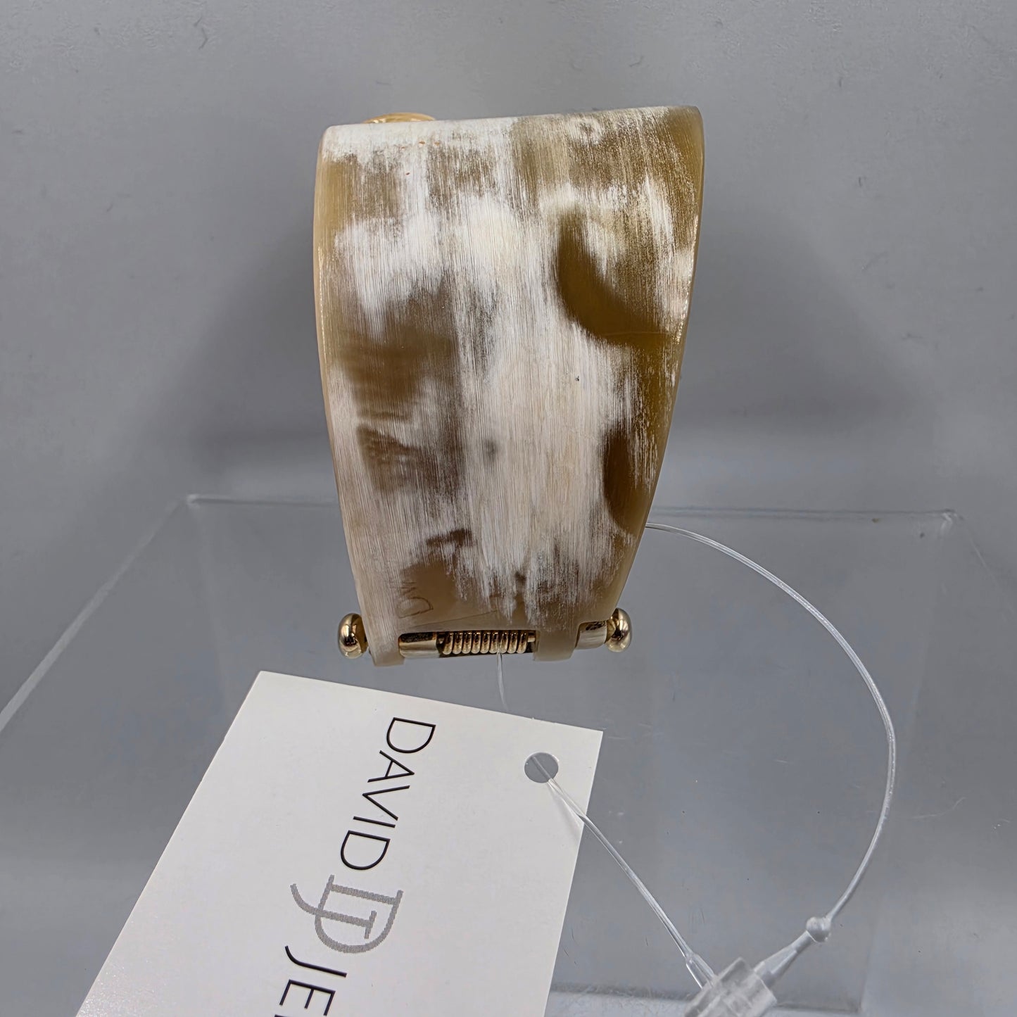 DAVID JEFFERY Hinged Water Buffalo Bone 6.75"+ Cuff Bracelet