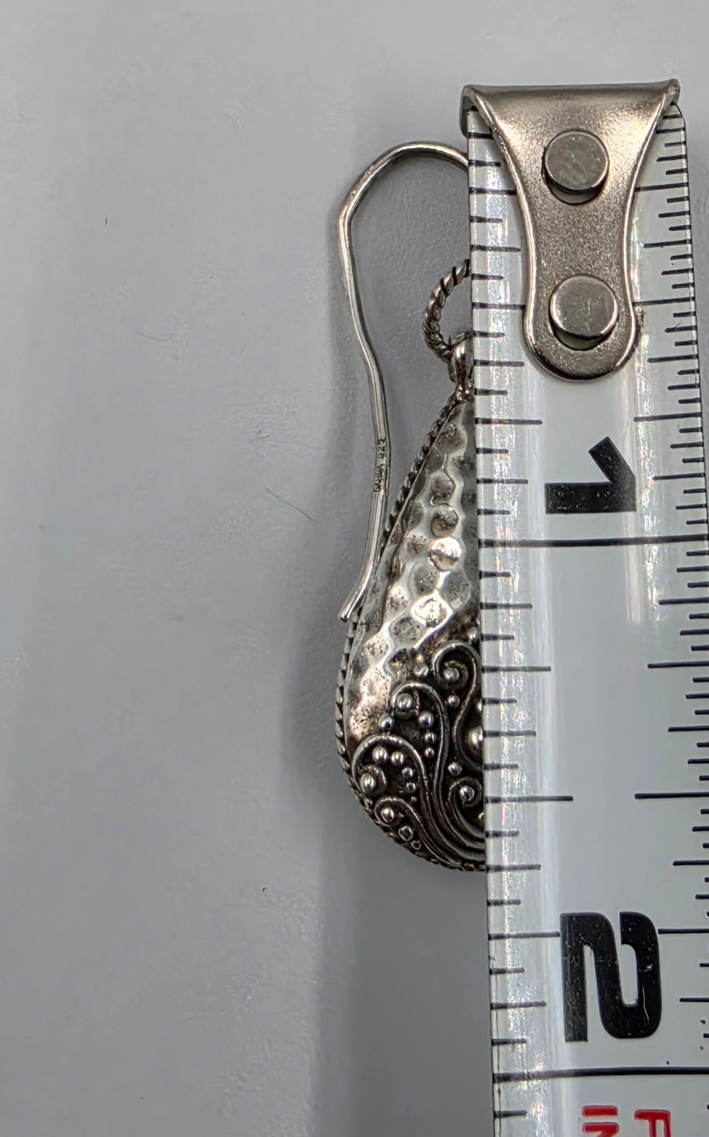 SARDA Filagree Sterling Silver Puffy/Hammered Earrings