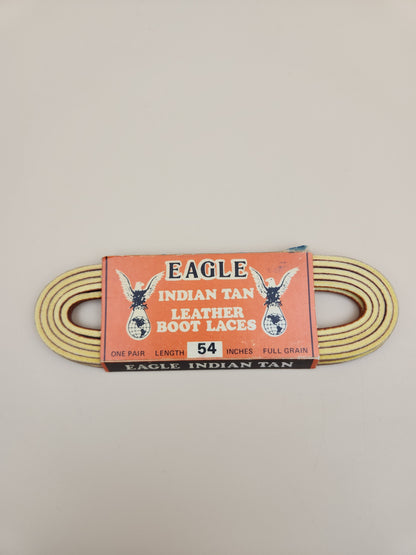 EAGLE INDIAN TAN Vintage 54" Leather Boot Laces