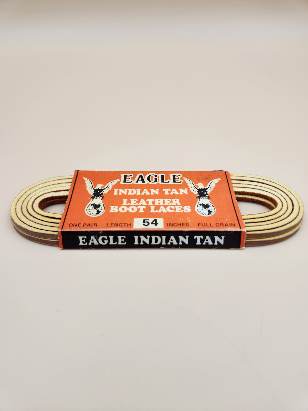 EAGLE INDIAN TAN Vintage 54" Leather Boot Laces