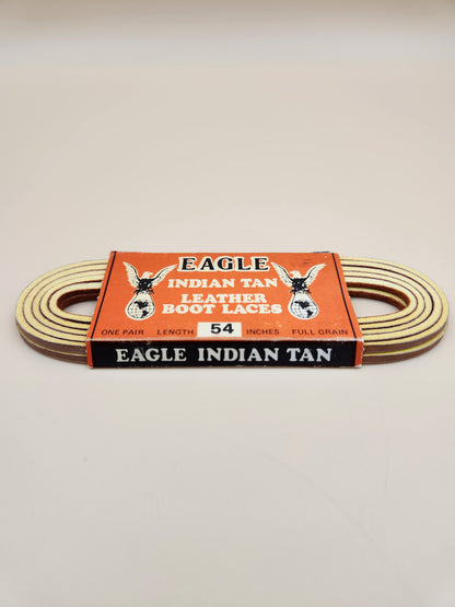 EAGLE INDIAN TAN Vintage 54" Leather Boot Laces