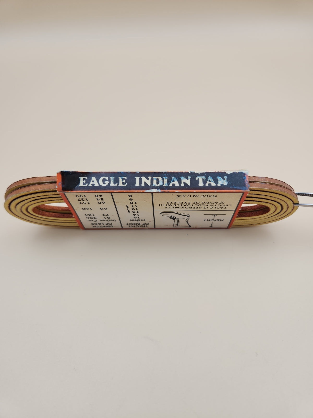 EAGLE INDIAN TAN Vintage 54" Leather Boot Laces