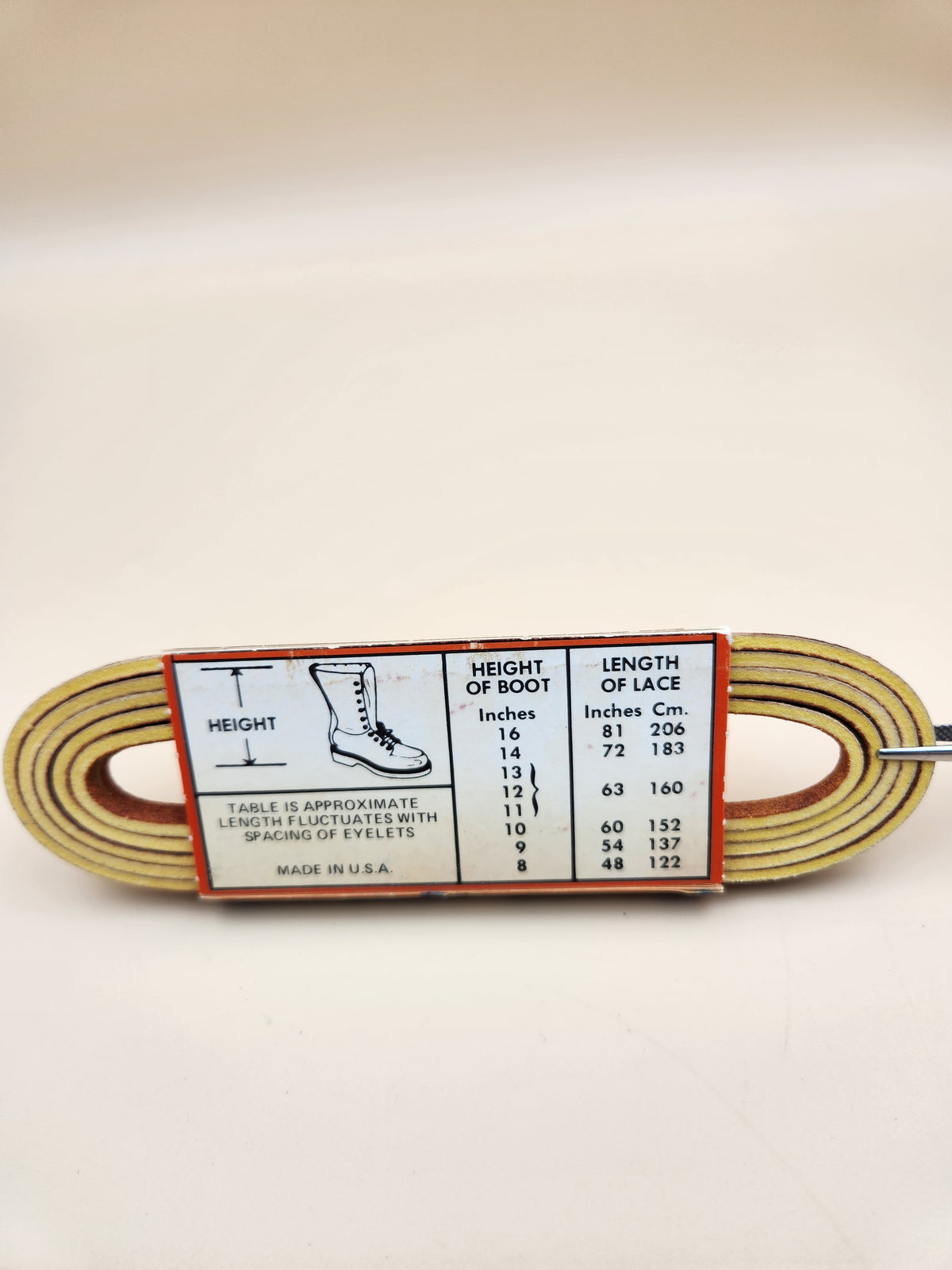 EAGLE INDIAN TAN Vintage 54" Leather Boot Laces