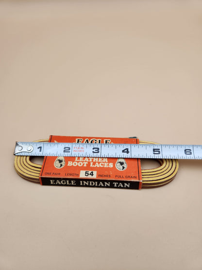 EAGLE INDIAN TAN Vintage 54" Leather Boot Laces