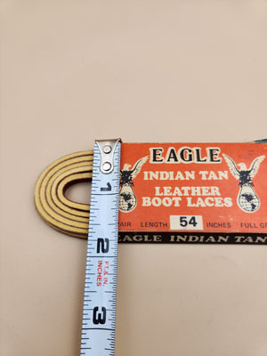 EAGLE INDIAN TAN Vintage 54" Leather Boot Laces