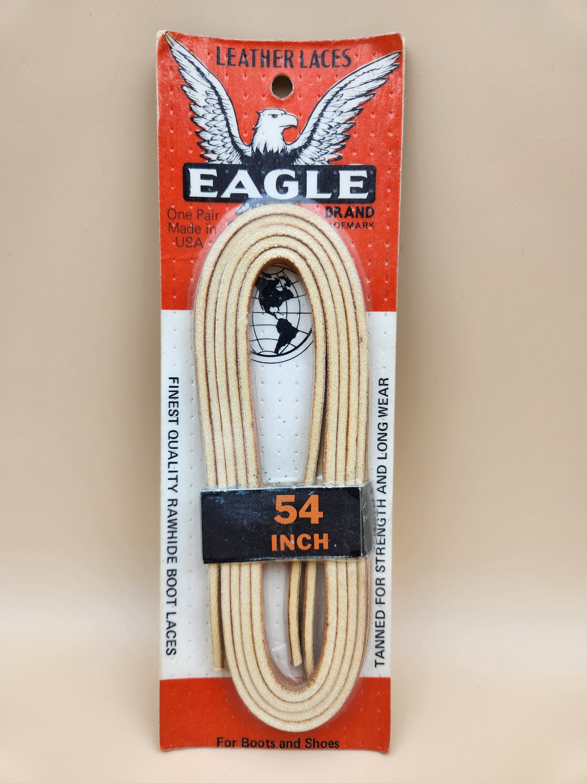 EAGLE Tanned Quality Leather Vintage 54" Boot Laces NOS