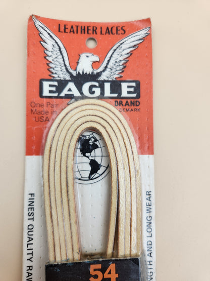 EAGLE Tanned Quality Leather Vintage 54" Boot Laces NOS
