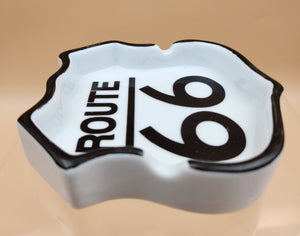 KWC Vintage Route 66 Black and White Ashtray