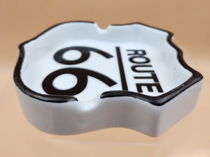KWC Vintage Route 66 Black and White Ashtray