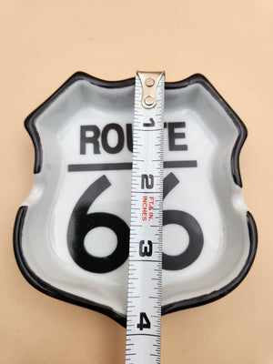 KWC Vintage Route 66 Black and White Ashtray