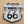 KWC Vintage Route 66 Black and White Ashtray