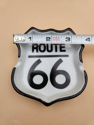 KWC Vintage Route 66 Black and White Ashtray