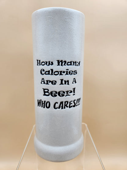 20 ounce Light Grey Ceramic Beer Stein/ How Many Calories Are In A Beer? WHO CARES