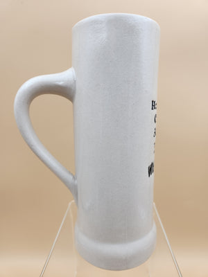 20 ounce Light Grey Ceramic Beer Stein/ How Many Calories Are In A Beer? WHO CARES