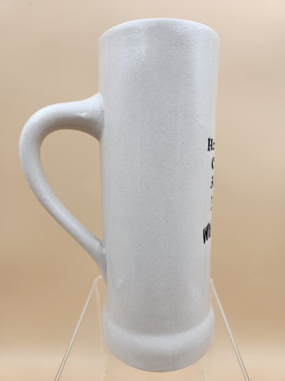 20 ounce Light Grey Ceramic Beer Stein/ How Many Calories Are In A Beer? WHO CARES