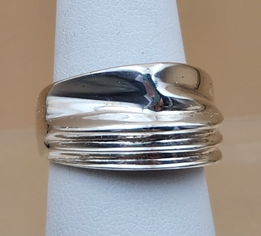 TAXCO MEXICO Sterling Silver Geometric Ring Size 6.75