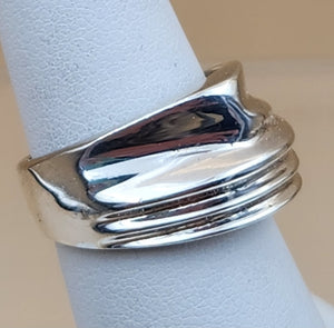 TAXCO MEXICO Sterling Silver Geometric Ring Size 6.75