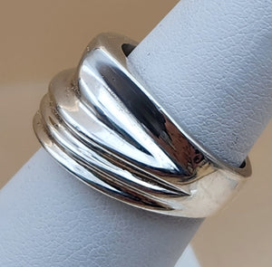 TAXCO MEXICO Sterling Silver Geometric Ring Size 6.75