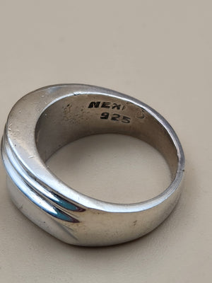 TAXCO MEXICO Sterling Silver Geometric Ring Size 6.75