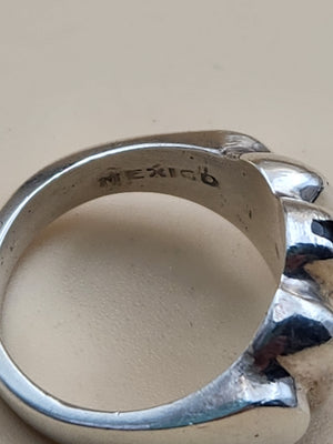 TAXCO MEXICO Sterling Silver Geometric Ring Size 6.75
