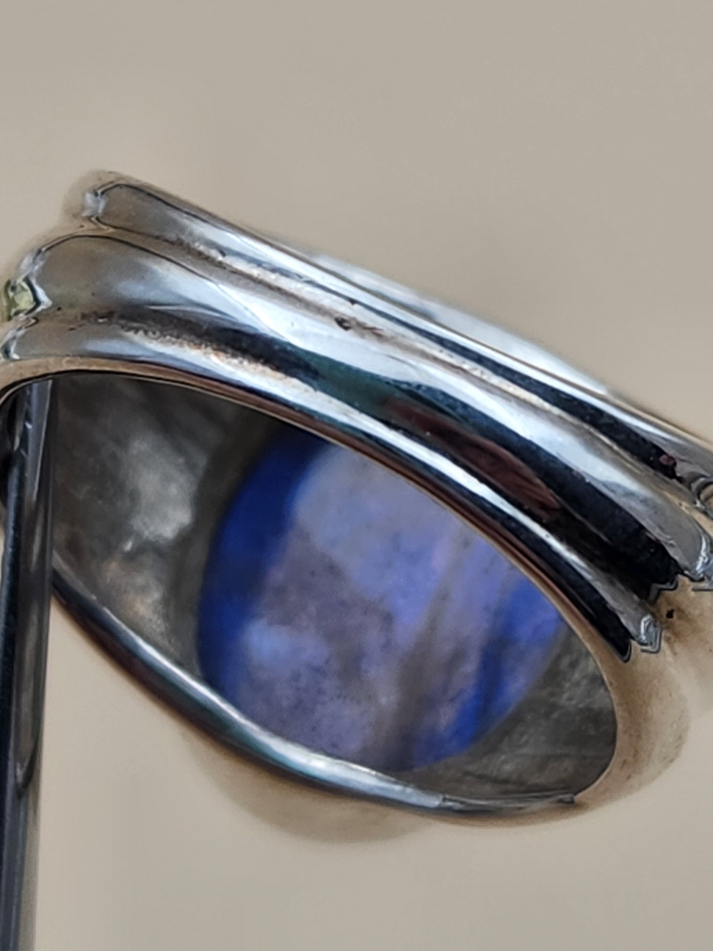 Moonstone Cabochon Sterling Silver Ring Size 5.75