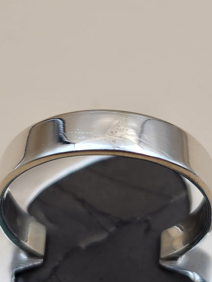 Fire Agate Sterling Silver Ring Size 9