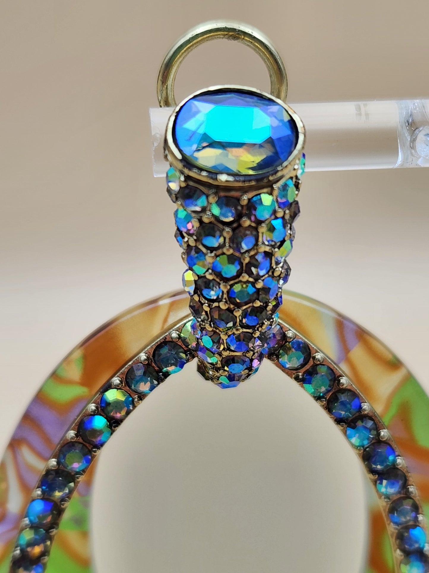 HEIDI DAUS XL Convertible Hoop/Swarovski Crystal Multi-color Earrings