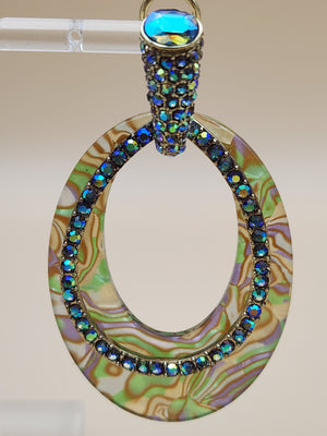 HEIDI DAUS XL Convertible Hoop/Swarovski Crystal Multi-color Earrings