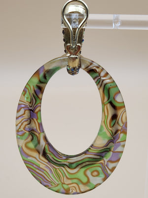 HEIDI DAUS XL Convertible Hoop/Swarovski Crystal Multi-color Earrings