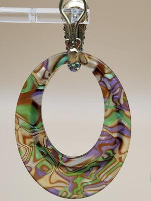 HEIDI DAUS XL Convertible Hoop/Swarovski Crystal Multi-color Earrings