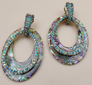 HEIDI DAUS XL Convertible Hoop/Swarovski Crystal Multi-color Earrings