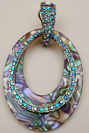 HEIDI DAUS XL Convertible Hoop/Swarovski Crystal Multi-color Earrings