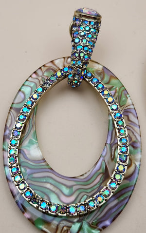 HEIDI DAUS XL Convertible Hoop/Swarovski Crystal Multi-color Earrings