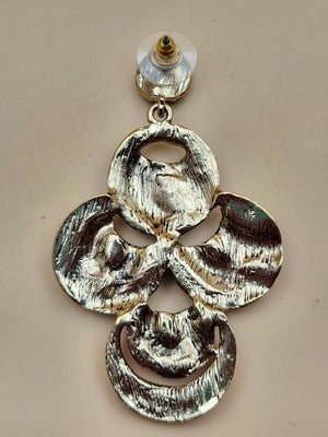 Boho Style Circular Beaded 2.5" Dangle Earrings