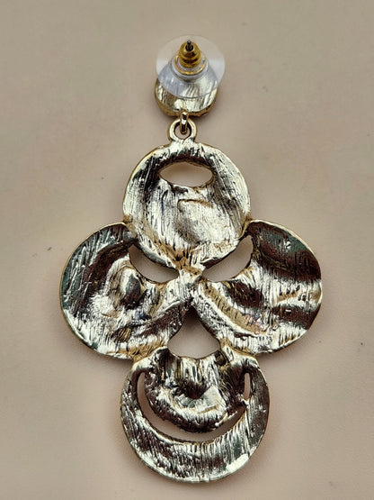 Boho Style Circular Beaded 2.5" Dangle Earrings