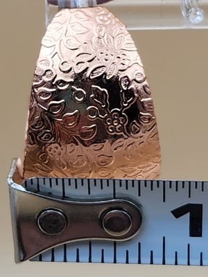 Embossed Copper Hoop Earrings