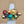 ITALIAN ART GLASS Gold Plated Sterling Silver Adjustable Ring Size 6