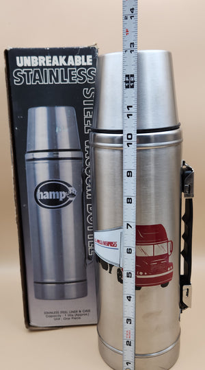 HAMP/U.S. EXPRESS ENTERPRISES TRUCKING Stainless Steel Vacuum Bottle/Hot & Cold Thermos Open Box