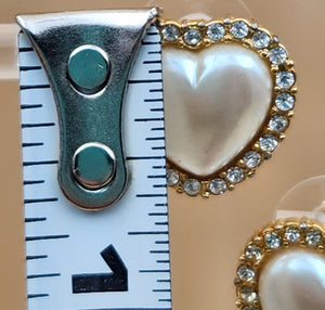 MARVELLA Gold Tone/Clear Rhinestone Vintage 1970's Stud Earrings