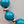 MACY'S Chunky Blue/ Turquoise Striped/Silver Tone Faceted/Adjustable/ Beaded 22