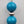 MACY'S Chunky Blue/ Turquoise Striped/Silver Tone Faceted/Adjustable/ Beaded 22