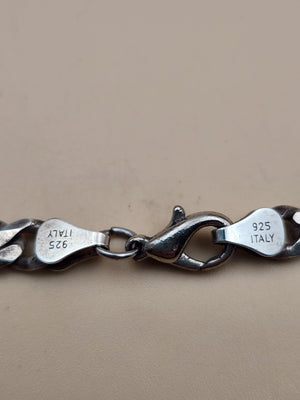 AGI Italian Sterling Silver 18" Cuban/Curb Link 31 gram Necklace