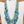Mid Century Gold Tone/Shades of Blue Lucite Beaded 16