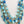 Mid Century Gold Tone/Shades of Blue Lucite Beaded 16