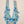 Mid Century Gold Tone/Shades of Blue Lucite Beaded 16